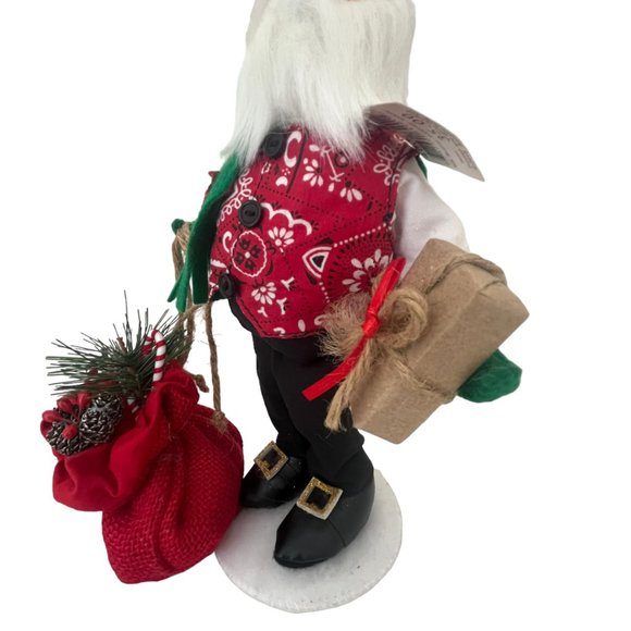 Annalee 9" Rustic Yuletide Santa & Sack W/Original Tag - Picture 12 of 16
